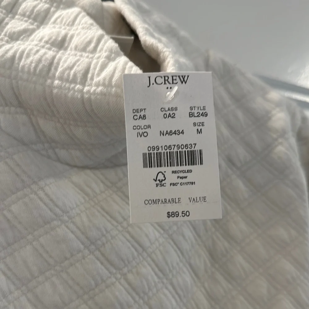 J. Crew Ivory Quilted Pullover - Picture 5 of 7